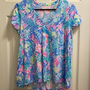 Lilly Pulitzer Etta Top Mermaid’s Cove Small